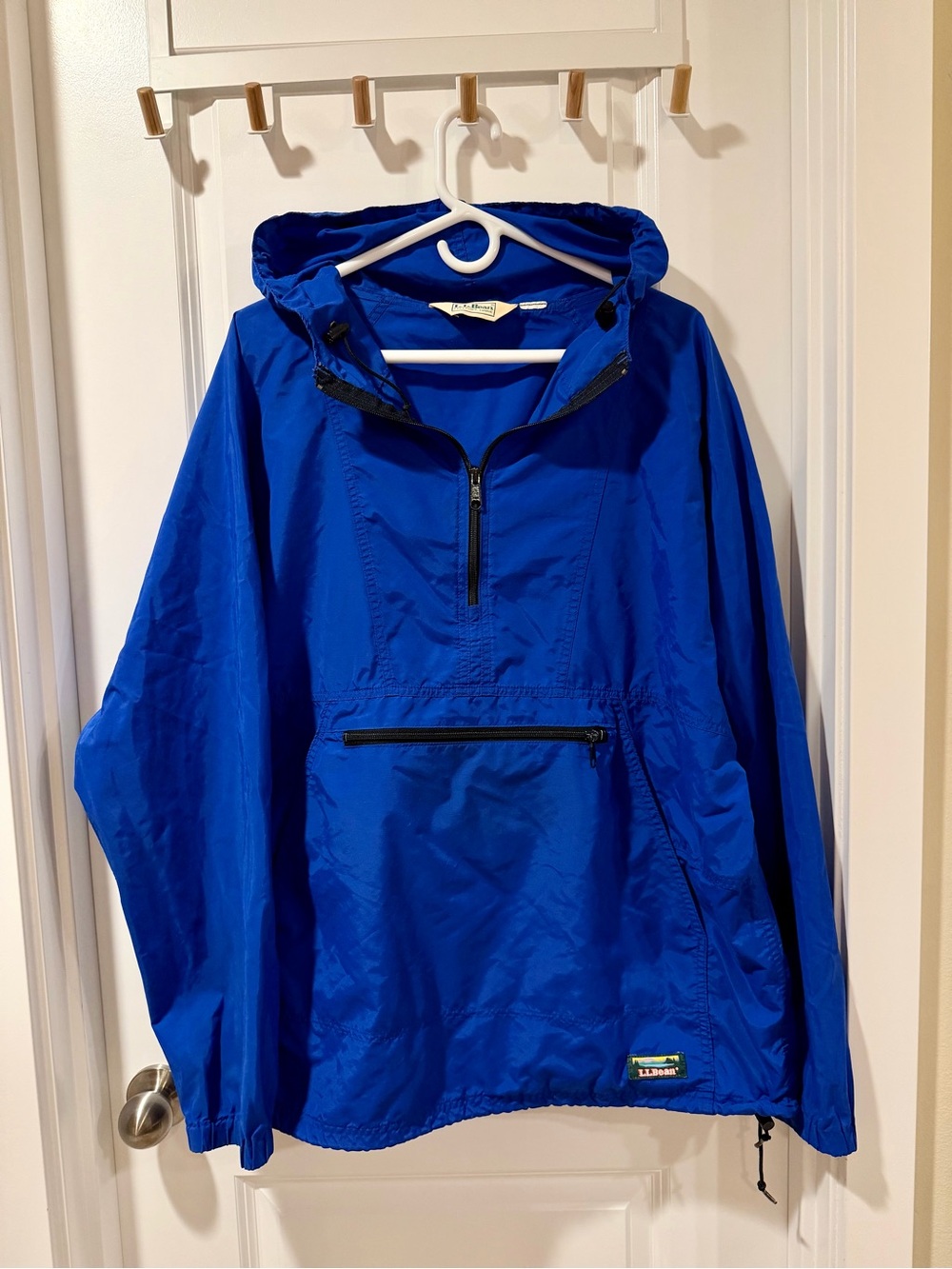 Vintage 90s L.L. Bean Hooded Nylon Anorak Jacket Pullover Unisex Men’s Women 2XL